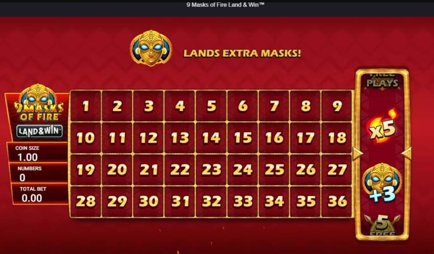 9 Masks of Fire Land & Win slot review