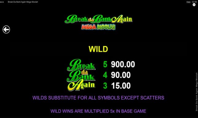 Break da Bank Again Mega Moolah Slot
