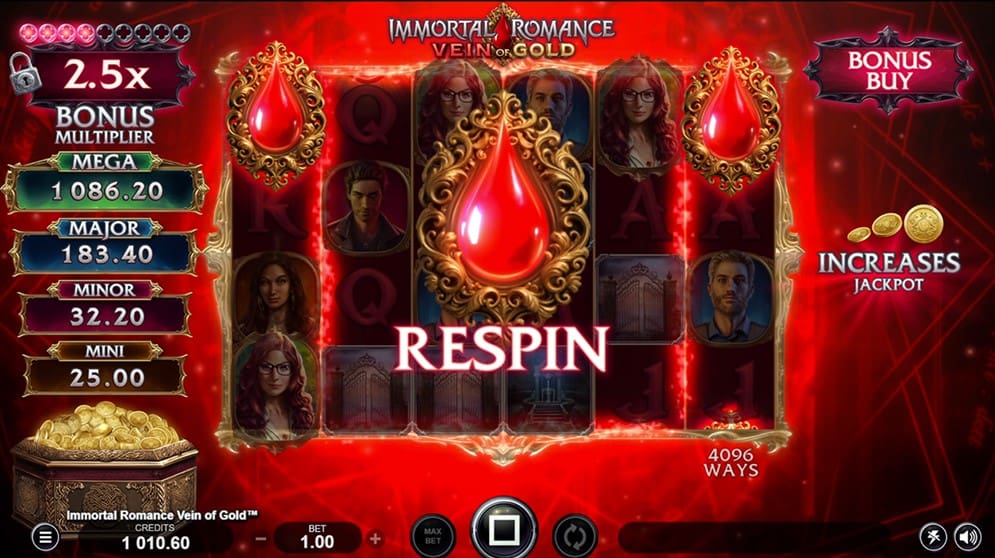 Immortal Romance Vein of Gold Slot Game