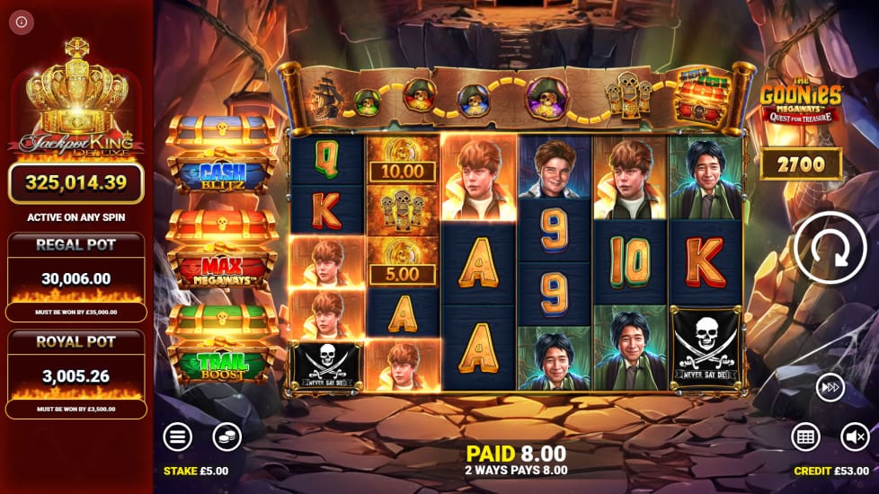 The Goonies Jackpot King Slot Game