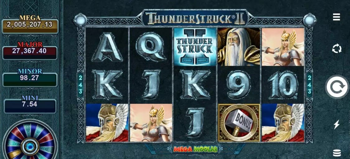 Thunder Struck II Mega Moolah Slot Game