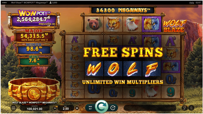 Wolf Blaze Wowpot! Megaways WowPot Slot Review