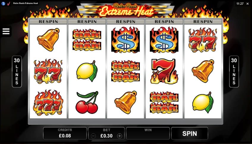 retro reels extreme heat slot